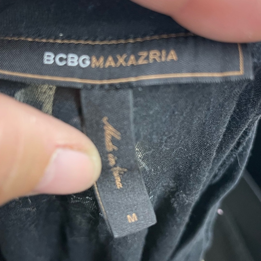 Y2K Vintage BCBGMaxAzria Charcoal Long Sleeve V-Neck Top - Picture 3 of 3